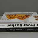 Large Air Fryer Basket for Oven with 30 PCS Parchment Paper, Black, Air Fryer Basket: 18.6" x12"; Pan: 18.5"*12.8"