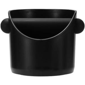 Coffee Knock Box, 4.6 in, Barista Style Espresso Grounds Knock Box, Removable Plastic Knock Rod, Non-Slip Base, Espresso Maker Accessory (Black)