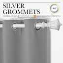 NICETOWN Silver Grey Blackout Curtain Panels for Bedroom, Thermal Insulated Grommet Top Blackout Draperies and Drapes for Basement (2 Panels, W55 x L68-inch)