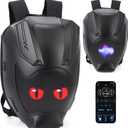 Motorcycle Backpack for Men LED Backpack, DIY Programming GIFs, Hard Shell, 40-55L Large Capacity and Waterproof Laptop Backpack