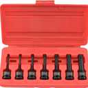 NEIKO 01132B 3/8 Drive Torx Star Driver Bit Socket Set | 7 Piece | T20 to T60 | 3 Length | Cr-Mo Impact Grade