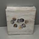 Leaf Canvas Picture Wall Art: Botanical Plant Leaves with Wooden Texture Painting Artwork for Bedrooms Kitchen (16" Wx16 Hx4 PCS, Multi-Sized) (Brown)