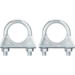 uxcell Muffler U-Bolt Clamps for 35mm(1-3/8") Diameter Exhaust Tail Pipe, 2pcs Exhaust U Clamp Saddle Type U-bolt Clamps
