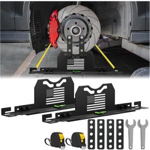 2026 Upgraded Wheel Alignment Tool, 2 PCS Toe Alignment Tool Plates Without Removing Calipers, Wheel Alignment Kit with 2 Measuring Tapes, Compatible with Most Cars and SUVs
