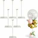 lightsfever Reusable Acrylic Balloon Stand Kit – Heavy Duty Tabletop Display with Sticks and Base, Ballon Stands for Centerpieces, Centerpiece Table Decorations for Parties (6 Pack 16 inch)