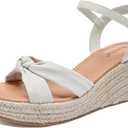 Luoika Women's Wide Width Ankle Strap Wedge Sandals, size 9.5W