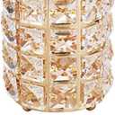 Crystal Beads Makeup Brush Holder, Makeup Brush Organizer Vanity Decor, Handcrafted Cosmetics Brushes Cup, Crystal Cup for Makeup Brushes(Gold)