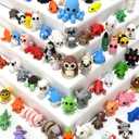 60Pcs Random 3D Printed Animals,Mystery Pack Articulated Figurines Fidget Toy,Gifts for Kids Graduation Rewards,Easter Egg Stuffers,Christmas Birthday Gifts