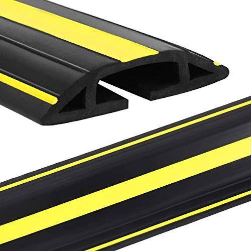 Eapele 200 m Floor Cable Cover Protector, Heavy Duty PVC Duct Easy to Unroll, Prevent Trip Hazard for Home Office or Outdoor Settings
