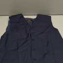 Oliver George Men’s Solid Formal Suit Vest Tuxedo Waistcoat Business Dress Vest For Suit or Tuxedo Dark Blue, Size L