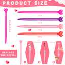 Fuutreo 12 Pcs Valentine‘s Day Heart Shaped Ballpoint Pens Retractable Metal Ballpoint Pen with Black Ink Party Favor for Office School Classroom Valentine‘s Day Wedding Party Supplies, 4 Colors