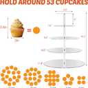 weddingwish 5 Tier Round Cupcake Stand for 50 Cupcakes, Acrylic Cupcake Display Stand, Clear Cupcake Tier Stand, Cupcake Holder Stand