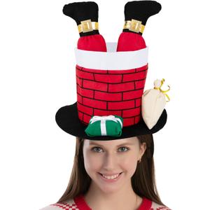JOYIN Christmas Chimney Hat for Women Men, Funny for Cute and Festive Party Dress Up Celebrations, Decorations, Costume Accessories