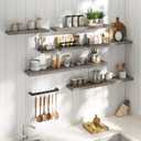 48 Inch Floating Shelves for Wall 2 Pack, 8"D Wood Grain Bathroom Shelves, 48"Wx8"Dx1.2"H, 2Pack