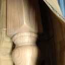 Red Oak Stair Newel Post Solid with a Single Groove Notched Pedestal Newel Wood Balusters for Staircase Interior Railing Newels for Stair Handrails 1 Pc 3.5" x 3.5" x 48"