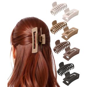 Ms. Pen- Large Hair Clips for Women, 4.3 Inch, 8 Pack, Boho Essence, Hair Claw Clips for Women