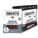 Oberto Classics Thin Style Beef Jerky, Peppered Flavor, No Artificial Ingredients, High Protein, Gluten Free, Wood Smoked, Premium Steak Beef Jerky High Protein Snacks, 2.2 Ounce (Pack of 8) (EXP 06/02/26)