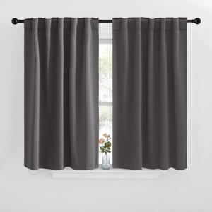 NICETOWN Blackout Window Curtains for Camper - (Grey Color) 42x40 Inch, 2 Panels Set, Thermal Insulated Room Darkening Blackout Drapes/Draperies with Rod Pocket & Back Tab for Loft