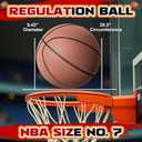Silent Basketball Size 7 (29.5")  Grooved Airless Indoor Basketball for Quiet Dribbling and Indoor Training, Pro PU High Density Foam Ball  Real Feel Higher Bounce Quieter