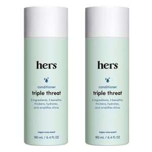 hers Triple Threat Conditioner for Women - Thickening, Moisturizing, Reduces Shedding - Color Safe Hair Loss Conditioner - Napa Rose - 6.4 fl oz