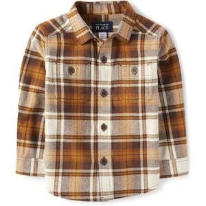 The Children's Place Baby-Boys and Toddler Long Sleeve Plaid Flannel Button Up Shirt (12-18 Months)