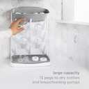 Ubbi Vertical Baby Bottle Drying Rack, Space Saving Countertop Drying Rack Baby Organizer, Gray