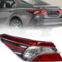 Left outer Tail Light Fit for 2021 2022 2023 Toyota Camry LE/SE/TRD, Halogen Tail Lamp Assembly Replacement (Driver Side)