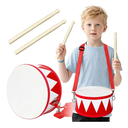 MUSICUBE Kids Drum Set 8-Inch Wooden Drum Toys with an Adjustable Strap and 2 Drumsticks Educational Baby Musical Toys Drum Sensory Musical Instrument Toys for Toddler Boys & Girls Gift Packing
(Red)