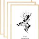 Yaetm 18x24 Poster Frame Set of 4, Natural Solid Oak Wood Frame 18x24 for Photos, Posters & Art Prints, Wall Gallery for Horizontal and Vertical Wall Mount (4 pack, Oak)