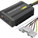 12V 25A DC to DC Charger with MPPT, IP68 Waterproof Smart On-Board Battery Charger with Anderson Plug Solar and Alternator Dual Input Fits for LiFePO4, AGM, STD,Gel, Cal