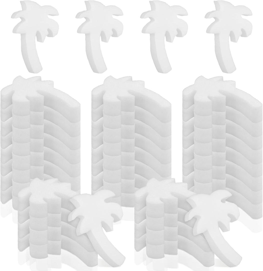 LemonRoad 50 Pcs Hot Tub Coconut Tree Pool Sponge Oil Absorber Scum Filter Cleaner for Pool Inflatable Hot Tub & Spa Accessories