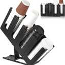 Coffee Cup Holder, 4 Compartment K Cup Holder for Coffee Station Bar, Adjustable Cup Organizer for Countertop, 17" L x 4" W x 18.5" H Paper Holder for Restaurant, Breakroom, K Cup Shop, Black