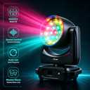 JCYW FLODY 19x15W Moving Head Light, 4in1 RGBW Zoom Beam Wash DJ Lights