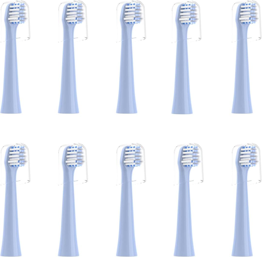 Replacement Toothbrush Heads 10 Pack Compatible with Colgate Hum Connected Smart Battery Electric Toothbrush Head, Blue