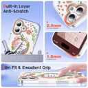 XIQI Compatible with iPhone 17 Case 6.3" for Women Girls Cute Translucent Magnetic Phone Case with Floral Pattern [Never Fade Flower Design][Compatible with Mag-Safe],Dahlia