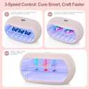 PUWANJILI UV Light for Resin,360 Ring Dual-Layer & Adjustable Time Setting (1/3/5min)UV Resin Light,56 LED High-Powered UV Lamp for Resin Curing,Fast Curing Lamp for Resin Molds,DIY Crafts Decor,Pink