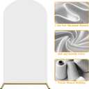 Wedding Arch Backdrop Stand 4ft, Metal Arch with Cover, Metal Arch Stand & Arch Stand Cover Set with 100 Party Multi-Colored Balloons for Birthday Party Wedding Ceremony Bridal Baby Shower Event Decor
