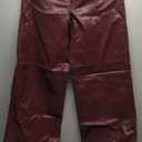 LOVER BRAND FASHION Women's High Waisted Super Stretch Faux Leather Wide Leg Pants Multiple Colors for Trendy Looks Jeans, L