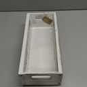 Wooden Toilet Tank Basket, Rustic Bathroom Decor Box, Farmhouse Toilet Paper Organizer Holder, Decorative Bathroom Storage Basket, Barn Door (Whitewash)