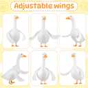 3 x Booson 2 Pcs Poseable Goose Wings Porch Lawn Goose Clothes Downy Swinging Goose Outfit Accessories for 23"- 28" Outdoor Patio Yard Lawn Art Decoration