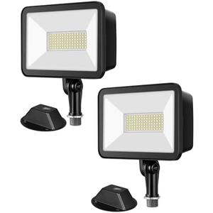 EDISHINE 10000LM LED Flood Light, 2 Pack 73W Outdoor Security Light, 5000K Daylight White, IP65 Waterproof Flood Lights for Garage, Backyard, Patio, Garden, Porch, Stair