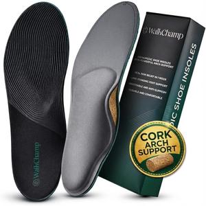 Plantar Fasciitis Insoles for Men & Women  Heavy Duty Orthotic Arch Support Inserts for Flat Feet, Work Boots, Standing All Day & Heel Pain Relief M - Men 10/Women 11