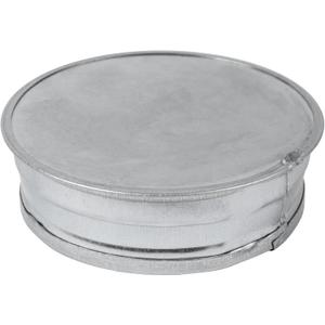 4" Inch Metal Tee Cap - Round Vent Cover - Galvanized Steel - Indoor and Outdoor Pipe Cover - Dryer Vent Cover - Dryer Duct End Cap - 4In Metal End Cap - Metal Plug 4Inch - Round Metal Duct Cap