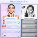 Under-Eye Light Therapy Device, Beauty Device with Eye Massage for Relieve Eye Bags, Eye Fatigue, Dark Circles, with Gel and Glasses Strap (White & 2 modes)