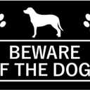Beware of the DOGS Sign, Bold Black and White, Easy to See Warning, Outdoor Notice, Deterrent Sign
