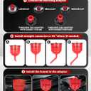 BILITOOLS No-Spill Coolant Funnel Kit - 12PCS Specialized Radiator Flush & Burping Funnel Kit with 5 Adapters, Compatible with GM & Ford, Leak-Proof & Air Bleeding Radiator Fill Funnel, Thickened Set
