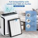 2 Pack Vital 100S Replacement Filter Compatible with LEVOIT Vital 100S and 100S-P Air Purifier, 3-in-1 with High-Efficiency Activated Carbon Vital 100S Filter for Home,Vital 100S-RF,LRF-V102-WUS,White