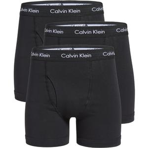 Calvin Klein Men's Cotton Stretch 3-Pack Boxer Brief (Black, L)