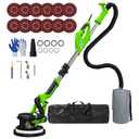 Drywall Sander, Popcorn Ceiling Removal Tool with 7 Variable Speed 800-1800RPM, 2026 Upgraded 8-Amp Drywall Sander with Vacuum Dust Collector with 12pcs Sanding Discs, Extendable Handle, LED Light