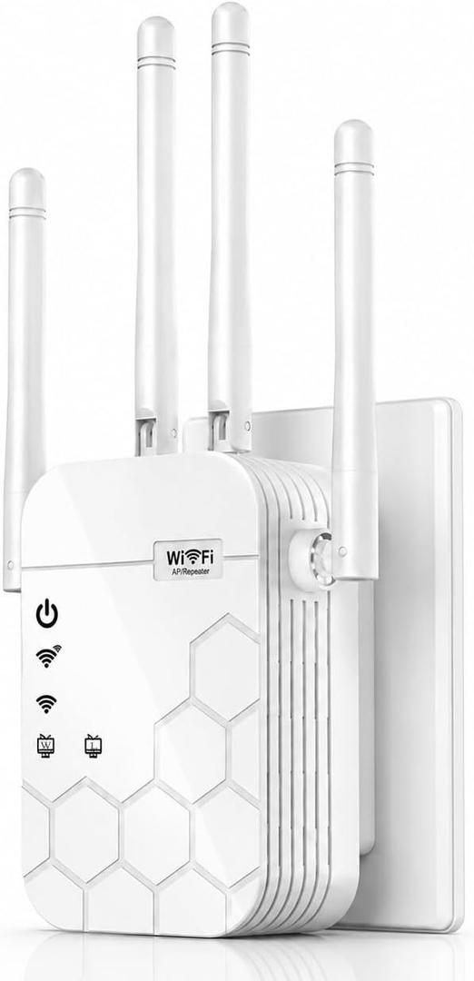WiFi Extender Signal Booster, 1200M WiFi Extender, 2026 WiFi Repeater for Home, 4X Faster | Covers up to 16,899 sq.ft, Internet Extender WiFi Booster, 5.8G/2.4G WiFi Extender with Ethernet Port